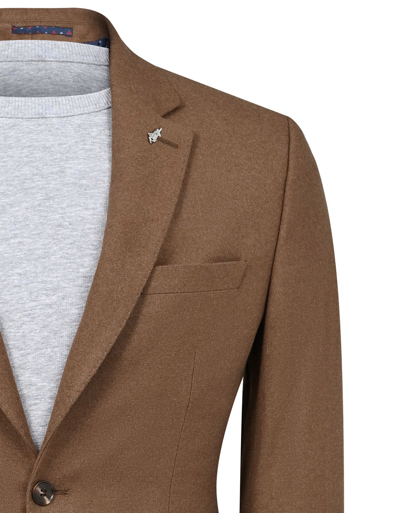 Khaki Tailored Smart Fit Coat CC2514-36