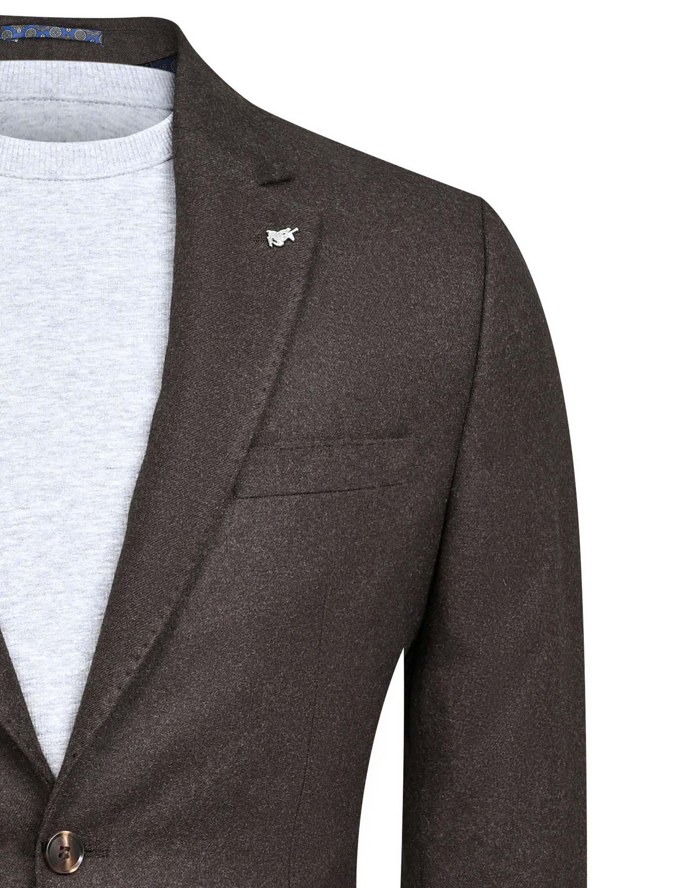 Chocolate Tailored Smart Fit Coat CC2516-36