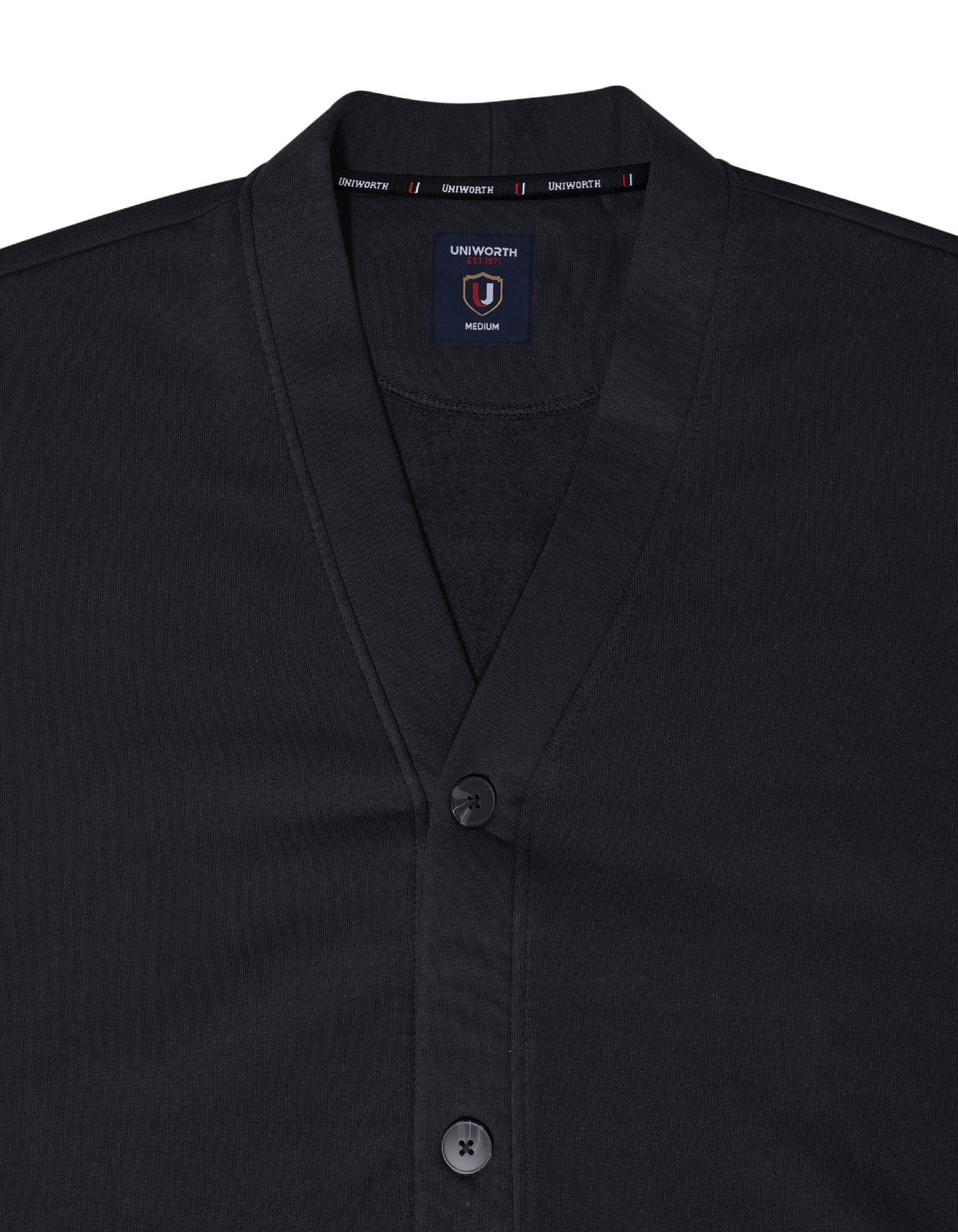 Cardigan Black L CD2402 Uniworth Basic CD2402-L