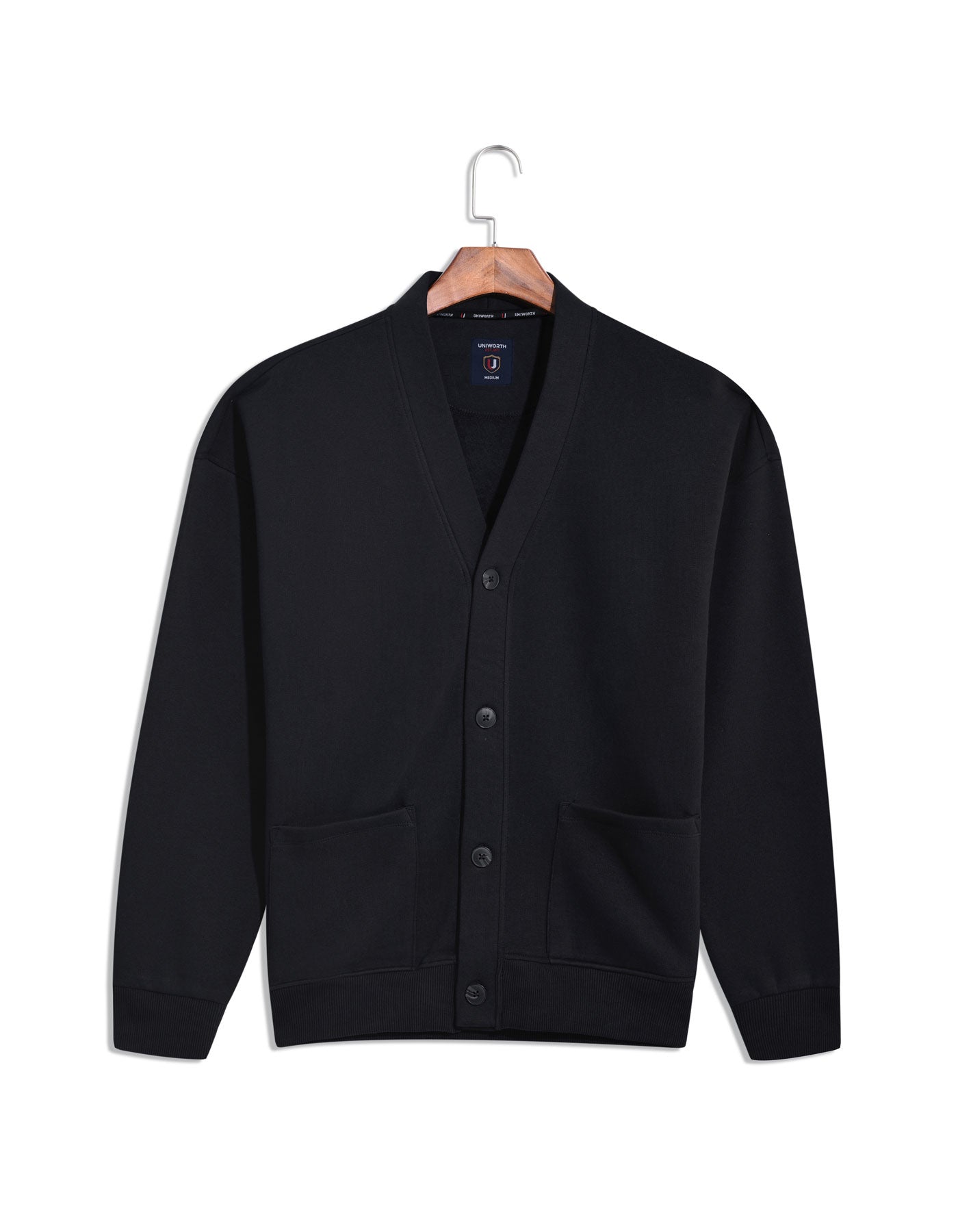 Cardigan Black S CD2402 Uniworth Basic CD2402-S