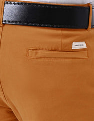 Camel Plain Classic Fit Chino