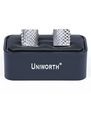 Silver Geometric Cufflink