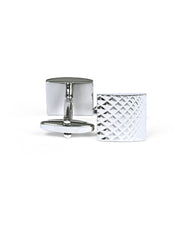 Silver Geometric Cufflink