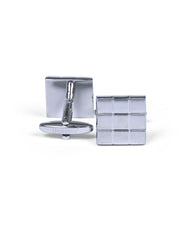 Silver Geometric Cufflink