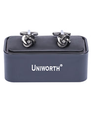 Gun Metallic Circle Cufflink