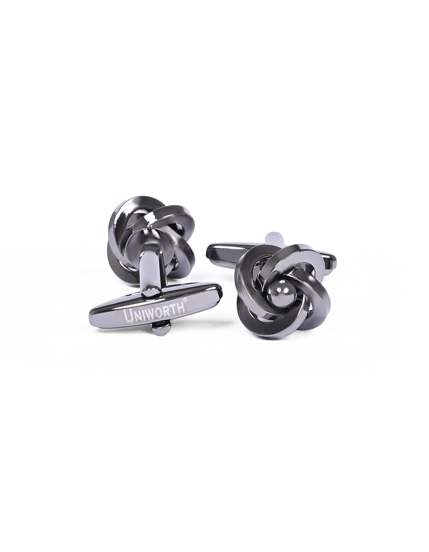Gun Metallic Circle Cufflink