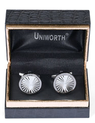 Black Circle Cufflink