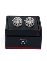 Silver Circle Cufflink