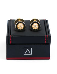 Black Circle Cufflink