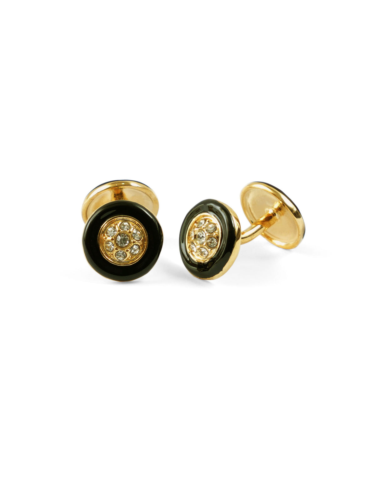 Black Circle Cufflink