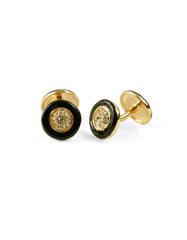 Black Circle Cufflink