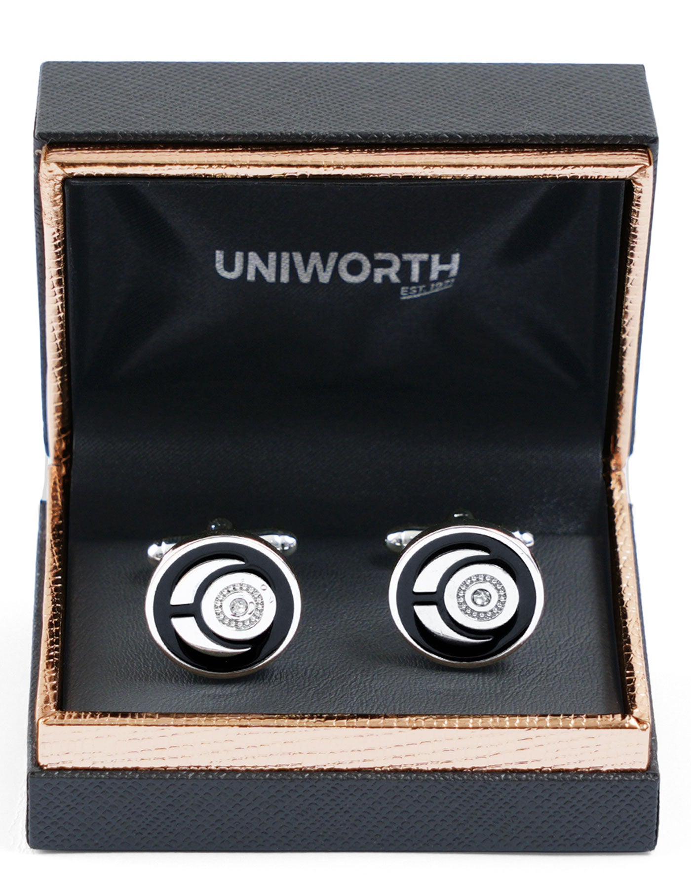 Black Circle Cufflink