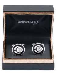 Black Circle Cufflink