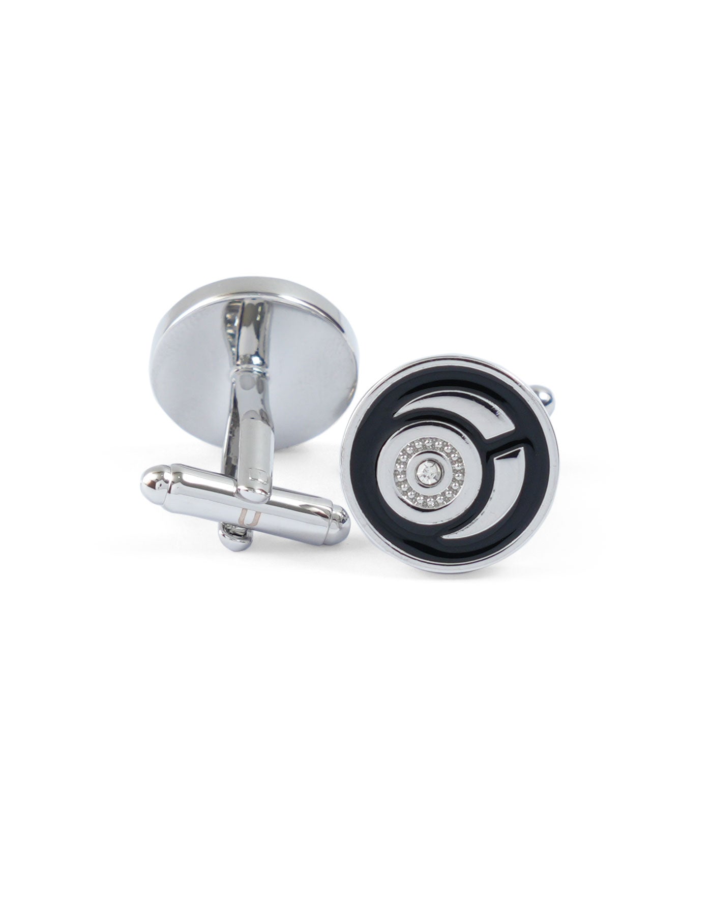 Black Circle Cufflink
