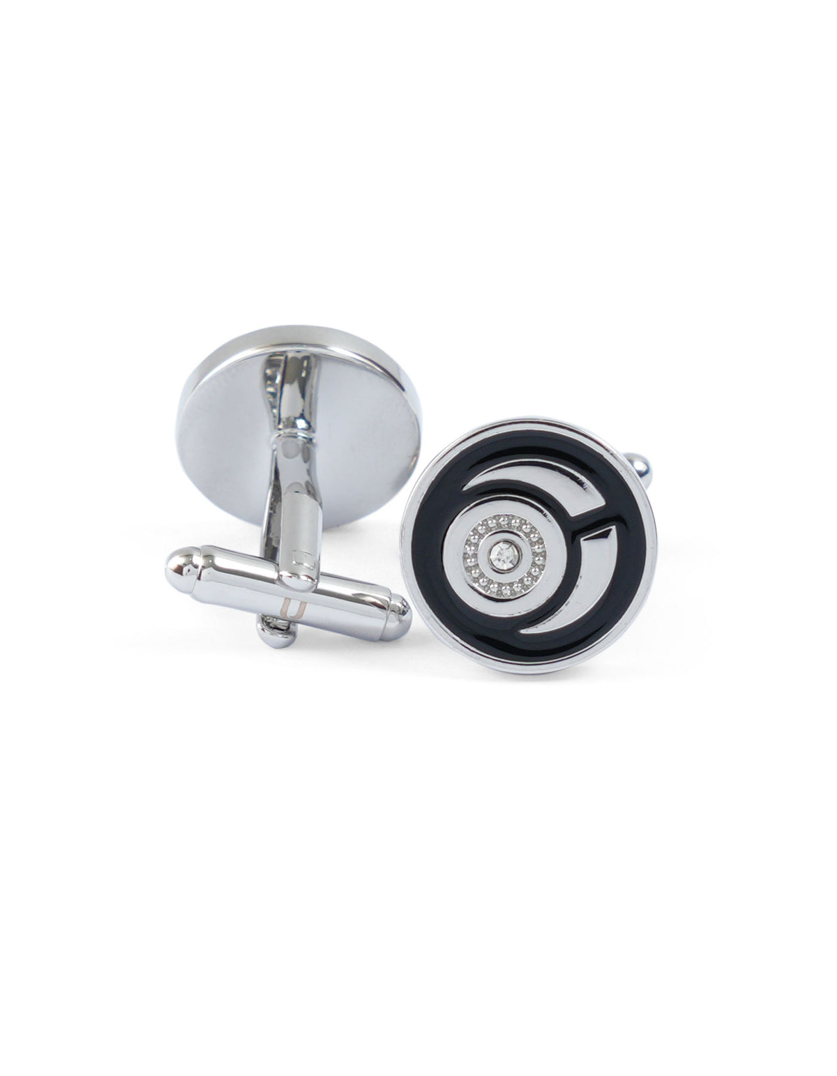 Black Circle Cufflink