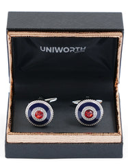 Purple Geometric Cufflink