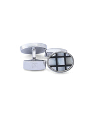 White Circle Cufflink