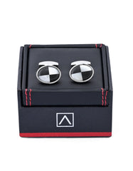 White Circle Cufflink