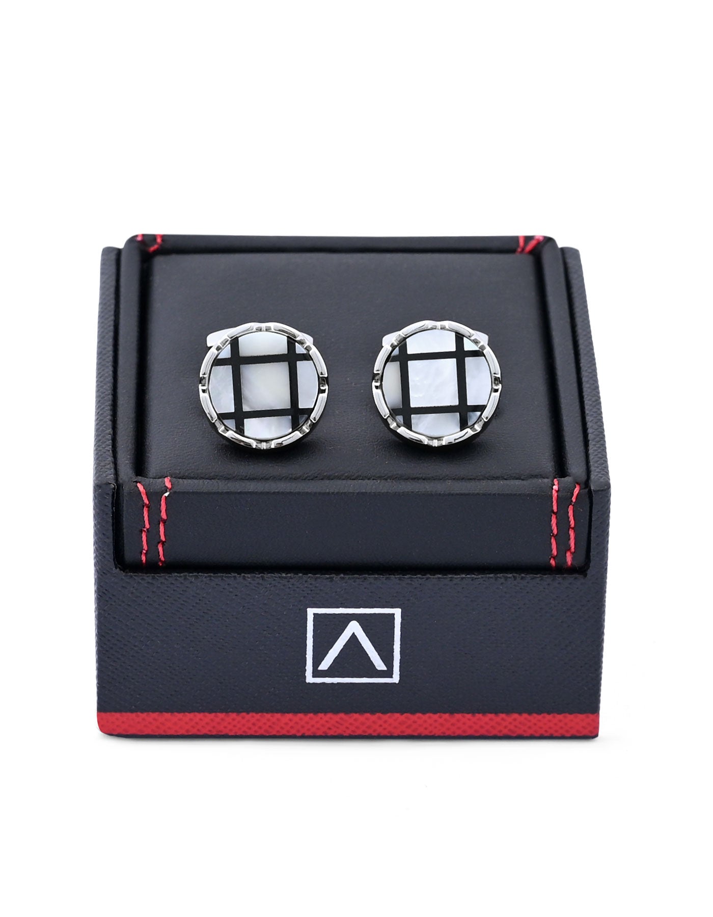 White Circle Cufflink