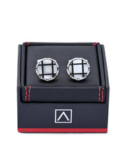 White Circle Cufflink
