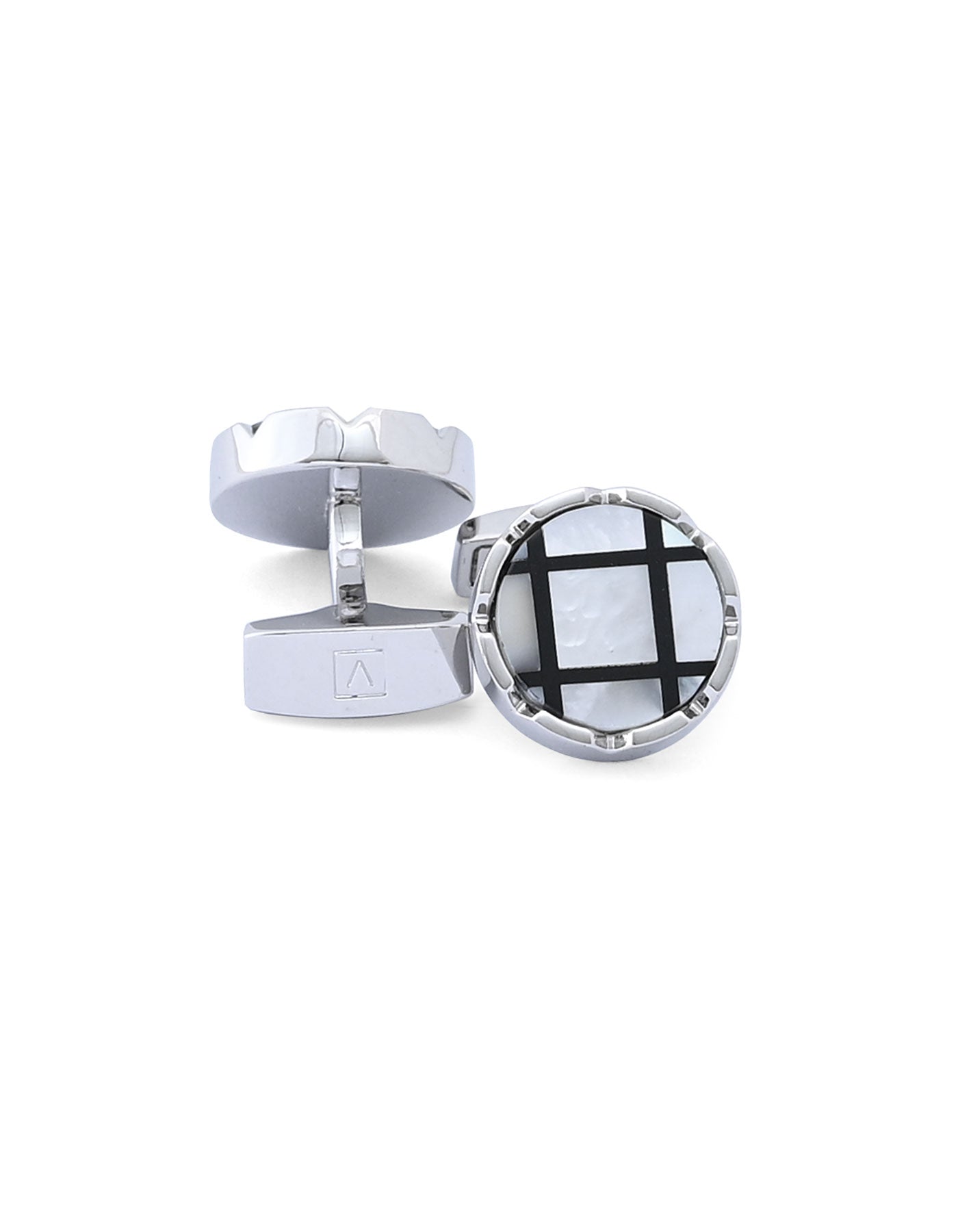 White Circle Cufflink