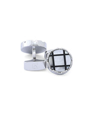 White Circle Cufflink