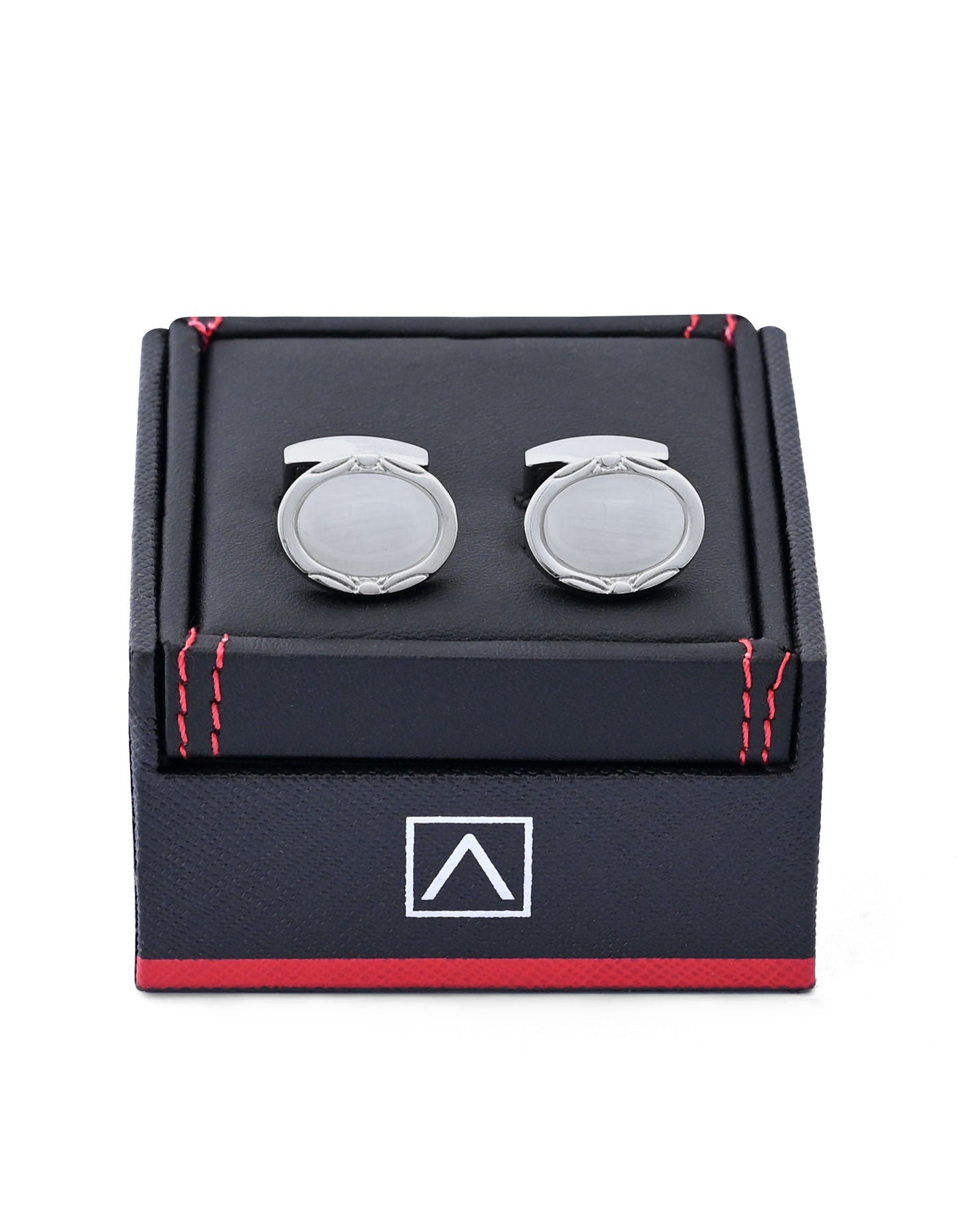 White Circle Cufflink