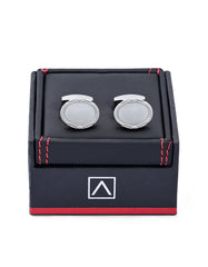 White Circle Cufflink