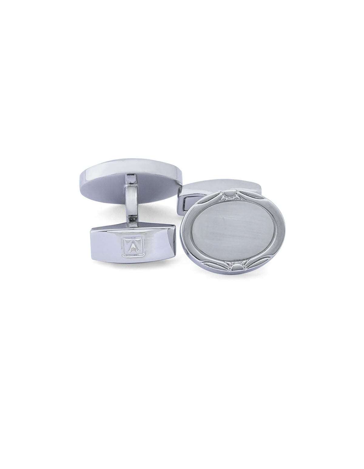 White Circle Cufflink