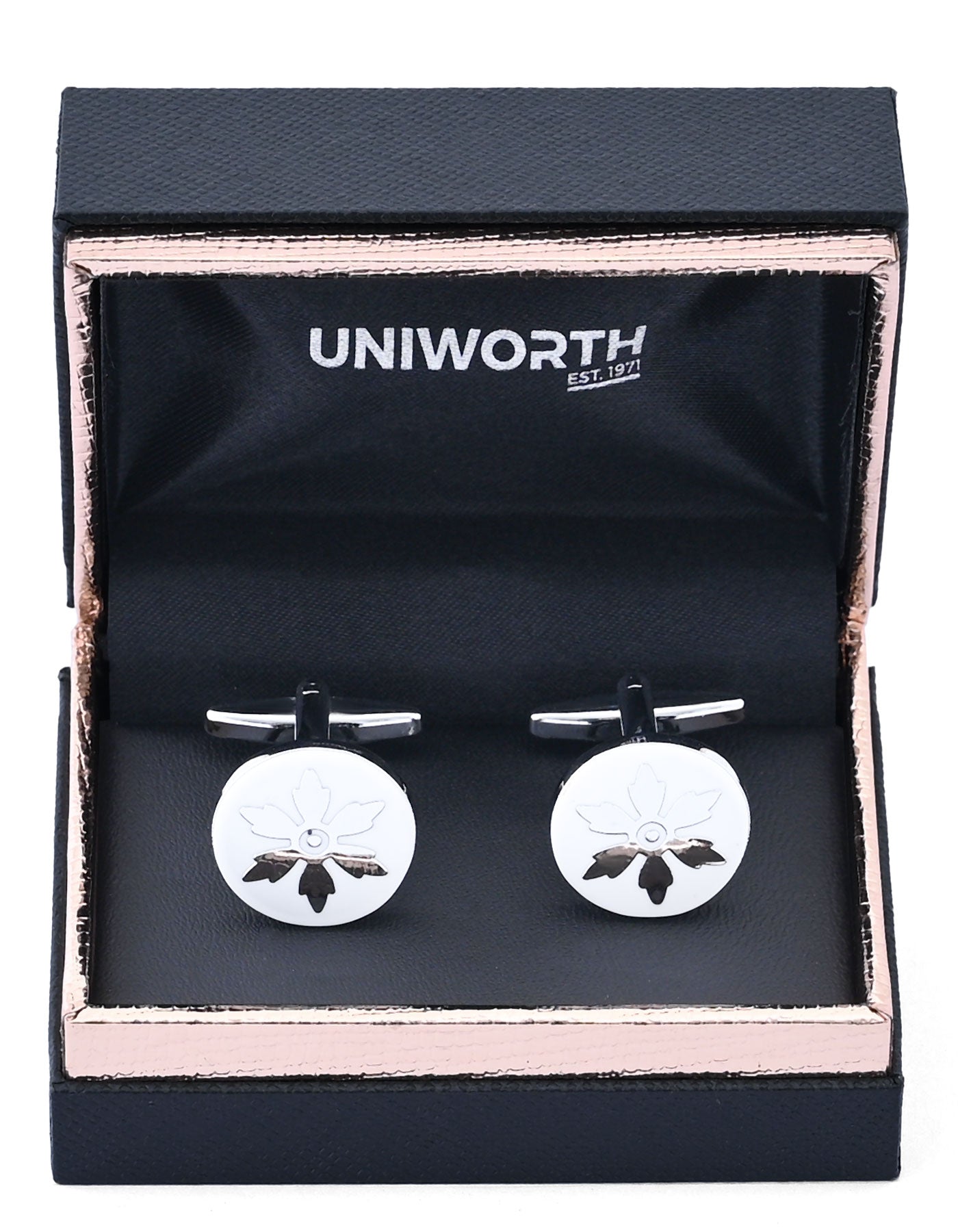 White Circle Cufflink