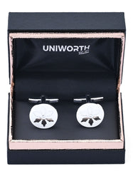 White Circle Cufflink