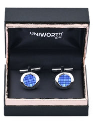 Blue Circle Cufflink