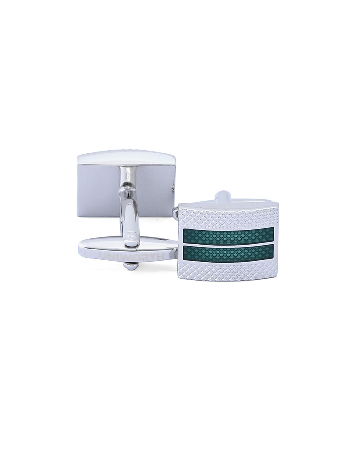 Green Rectangle Cufflink