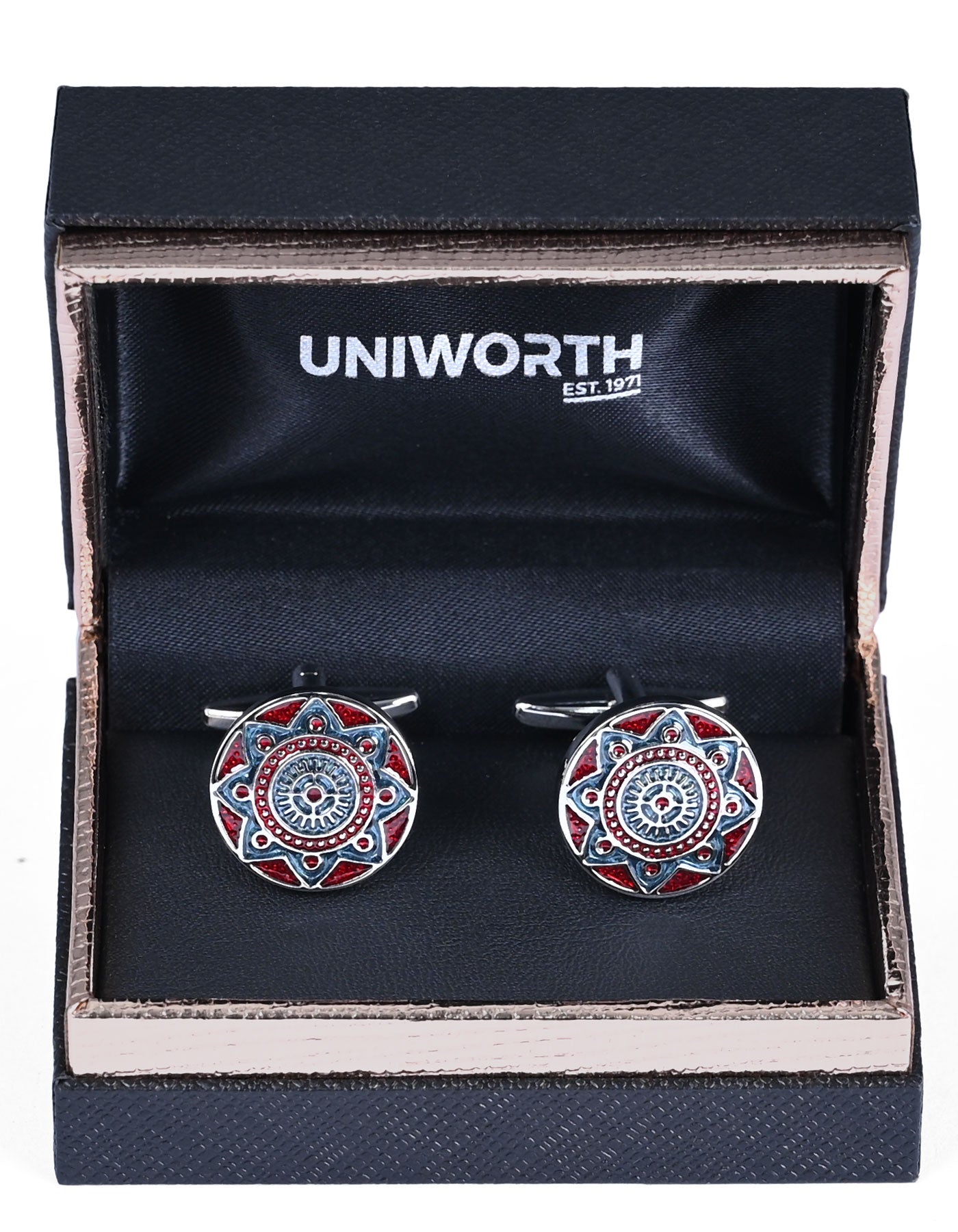 Maroon Circle Cufflink