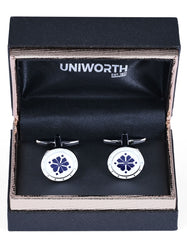 White Circle Cufflink