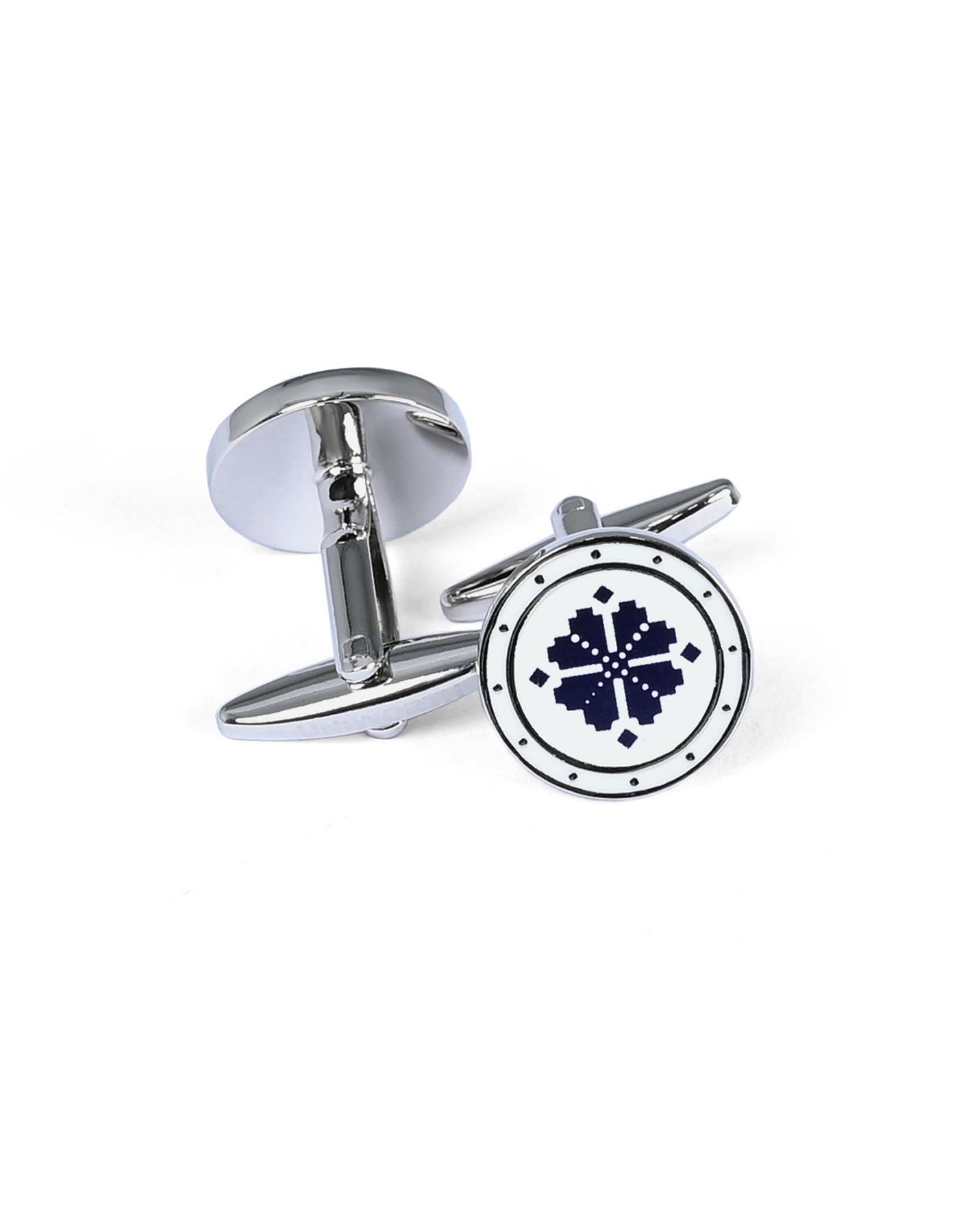 White Circle Cufflink