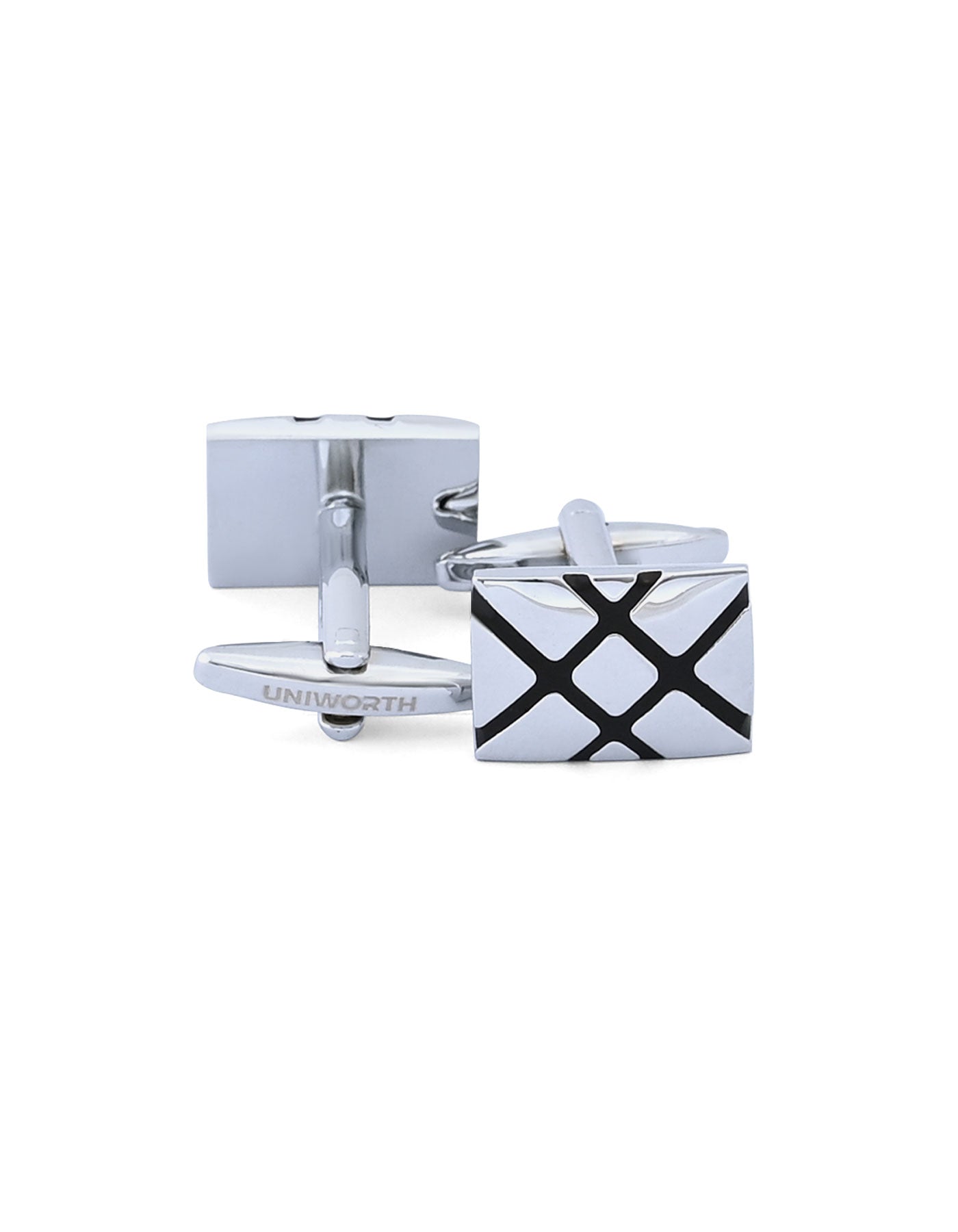 Silver Rectangle Cufflink