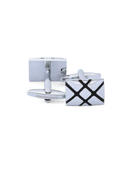 Silver Rectangle Cufflink