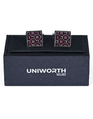 Maroon Square Cufflink