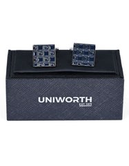 Navy Square Cufflink