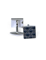 Navy Square Cufflink