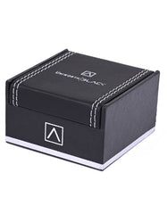Silver/Maroon Rectangle Cufflink