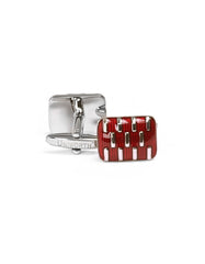 Silver/Red Rectangle Cufflink