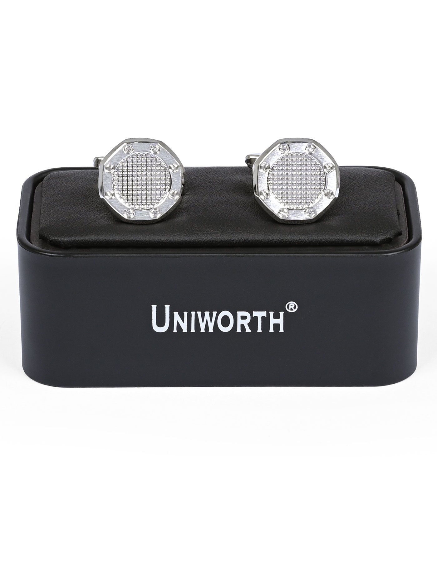 Silver Geometric Cufflink