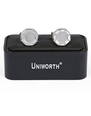 Silver Geometric Cufflink