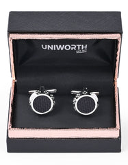 Black Geometric Cufflink