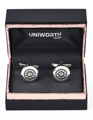 Silver Circle Cufflink