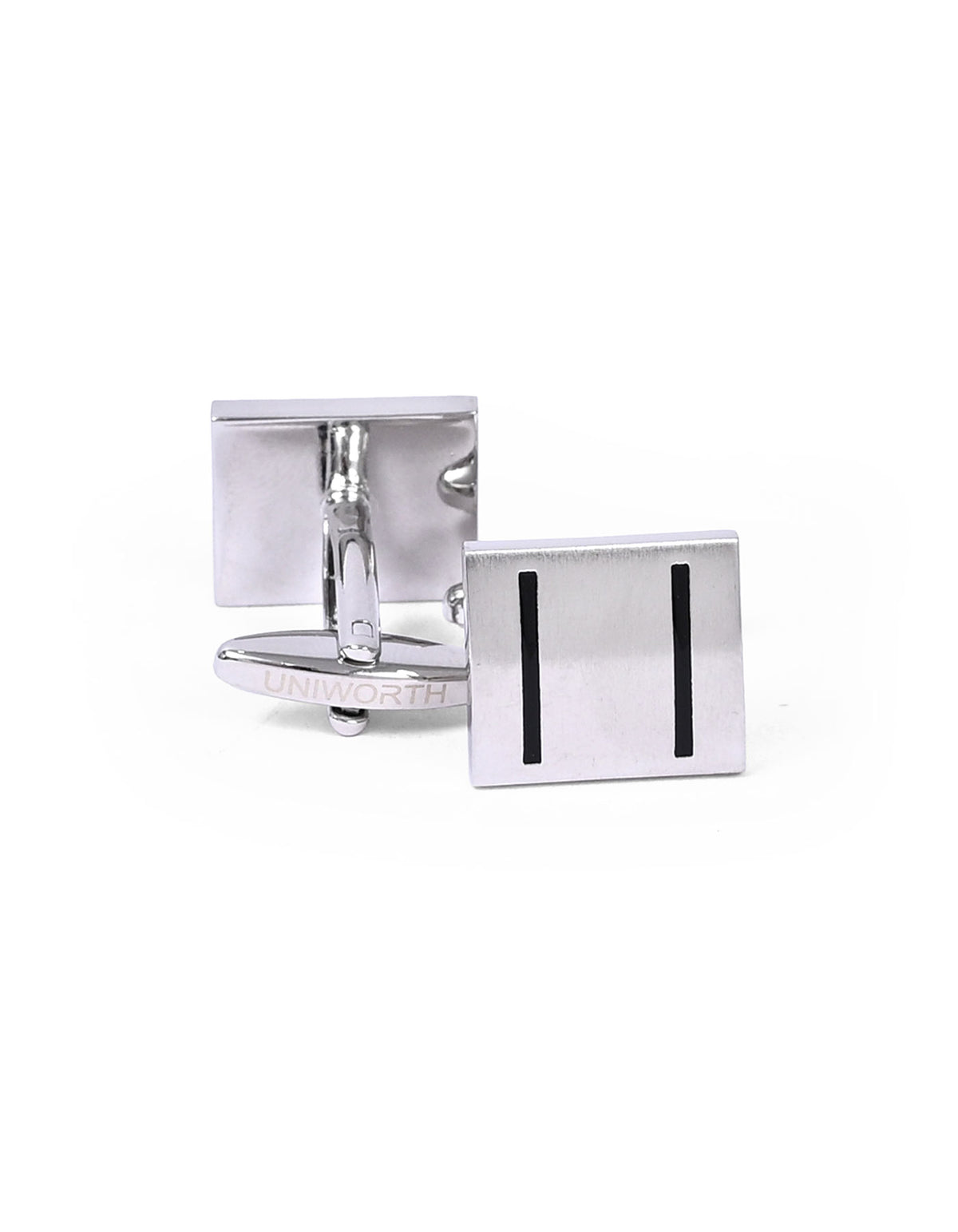 Silver Rectangle Cufflink