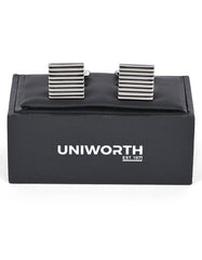 Silver Geometric Cufflink