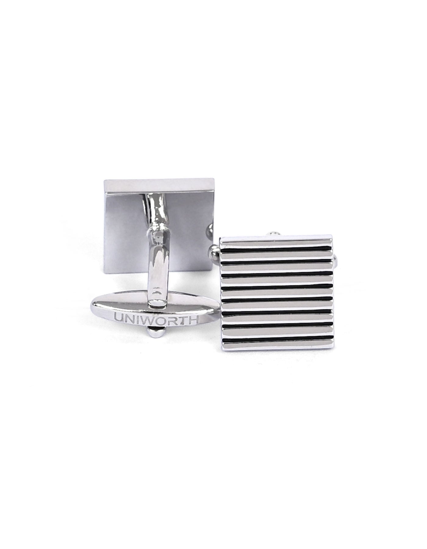Silver Geometric Cufflink